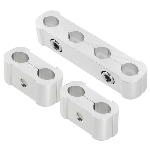 3Sets Zündkerzenkabelhalter Aluminium Auto Drahtscheiben Silber Set 2