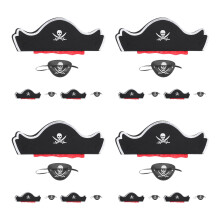 24 Pièces Ensemble De Chapeau De Pirate Cache-Œil Pour Enfant