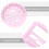 2Stk Vielseitiges Zeichenwerkzeug Lineal Rosa 5