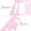 2Stk Vielseitiges Zeichenwerkzeug Lineal Rosa 6