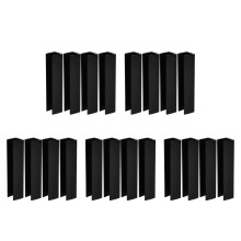 20Pièces Grooves Renforcements Portail Chats Noir