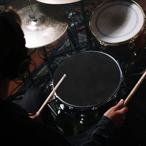 2Pcs Drum Practice Pads Black Rubber Mute Cymbal Silencer Accessories 2