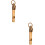 2St Koper Fluit Sleutelhanger Decoratieve Nood Fluit 8