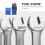 4Sets Chrom-Vanadium Leder Stempelset Und Mehrfarbig 5