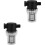 2Pcs High Efficiency Black Plastic Water Hose Inline Strainer Filter 2