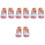 4Paare Freizeit Schuhe PU Leder Bunt 5