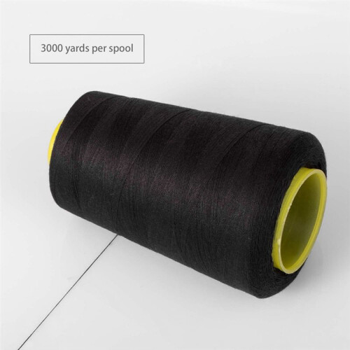 All-Purpose Black Thread for Sewing Polyester Sewing Thread of 3000 Yards Each Spool Thread for Sewing Machine Thread 1