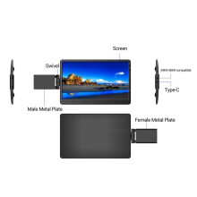 11.6 Inch EM116 Laptop Expansion Screen Game Monitor Portable Computer Display Monitor for Laptop Gaming