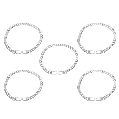 10Pcs Silver Alloy Handbag Bag Chains Durable DIY Replacement Straps 1