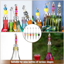 36 Pcs Beadable Wine Stoppers for Wine Bottles Wine Saver Bottle Stopper for Beverage Gifts Holiday Party Wedding Bar