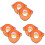 6Pcs Hard Hat Mesh Sun Shade Orange Full Brim Hardhat Accessory 4