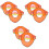 6Pcs Hard Hat Mesh Sun Shade Orange Full Brim Hardhat Accessory 5