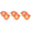 6Pcs Hard Hat Mesh Sun Shade Orange Full Brim Hardhat Accessory 6