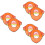6Pcs Hard Hat Mesh Sun Shade Orange Full Brim Hardhat Accessory 8
