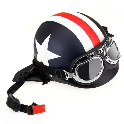 2Pcs Open Face Motorcycle ABS Material Multi Color with Visor 1