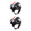2Pcs Open Face Motorcycle ABS Material Multi Color with Visor 3