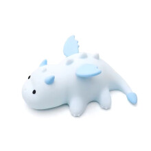 Abajur Infantil Fofo em Formato de Dragãozinho, com Mudança de Cor, 3 Níveis de Intensidade e Iluminação Ajustável, em Silicone, para Cabeceira.