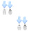 2Sets Baby Essbesteck, Silikon- Gabel, Ergonomisch 7