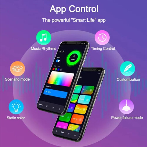 WIFI RGB+CW LED Controller  Phone App 433M Remote Control 34 Scene Modes Music Sync Timing for Strips Modules Boxes 2