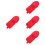 4Stk Kinder Baseball- Und Softball Übungshandschuhe Rot Polyester 6