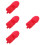 4Stk Kinder Baseball- Und Softball Übungshandschuhe Rot Polyester 7