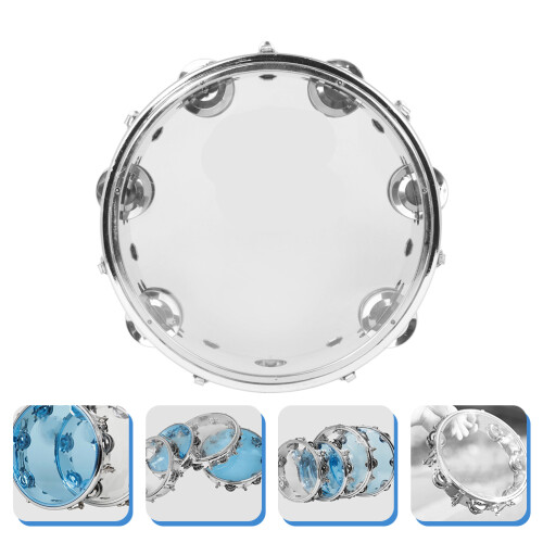 2Sets Transparente Percussion Handtrommel Metall Klangspiel Für Kinder 2