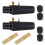 6Sets Altsaxophon Mundstück Kit Mit Kappe Und Blättern Schwarz 3