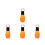 4Stk Tragbarer Wurfbeutel Mit Ring Kletterzubehör Multifunktion Orange 11