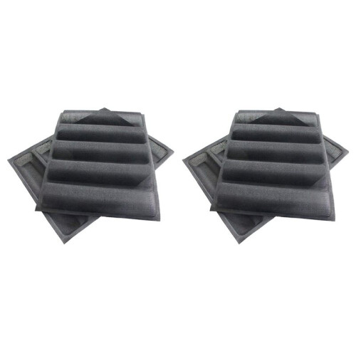 4 St Silikonperforerade Bakformar SmöRgåSform Fransk Baguette BröDform Mat Matta 5 Limpor Non-Stick Bakfoder 1