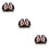 3Paare Helm Plüsch Schwarze Helm Deko Für 9