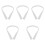 5Pcs Practical White PVC Door Bottom Windproof Noise Blocker Strip 5