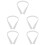 5Pcs Practical White PVC Door Bottom Windproof Noise Blocker Strip 8