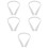 5Pcs Practical White PVC Door Bottom Windproof Noise Blocker Strip 9