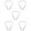 5Pcs Practical White PVC Door Bottom Windproof Noise Blocker Strip 10