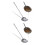 2Pcs Iron Water Ladle Scoop Silver Mud Cleaning Spoon with Long Handle 10
