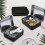 4 PCS Small Storage Box with Lid Rectangular Small Tin Boxes Metal Box with Lid Small Tin Box for Home Storage Black 3