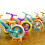 24Pièces Jeu Assemblage Mini Plastique Couleurs Assorties Enfants 6