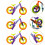 24Pièces Jeu Assemblage Mini Plastique Couleurs Assorties Enfants 11