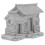 4Pcs Textured Grey Mini Chinese House Micro Landscape Decoration 2