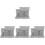 4Pcs Textured Grey Mini Chinese House Micro Landscape Decoration 4