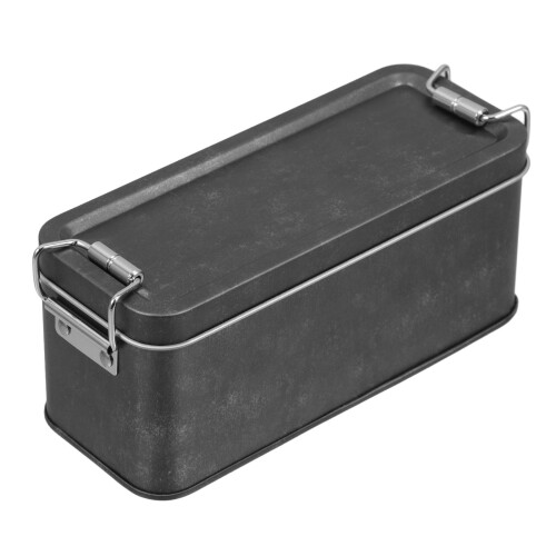 4Stk Schwarze Blech-Dose Keks-Aufbewahrung Mit Einfachem Design 2