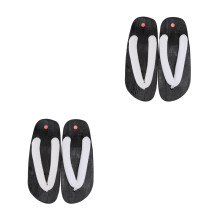 2Paare Kreative Weiße Herrenslipper Flache Sohle Rutschfest Sommer