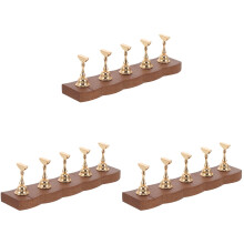 3Sets Nagelhalter Aus Holz Mit Basis Für False Nails Und Nageldesign