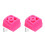 2Stk Non-Slip Skate Rosa Für Kinder Roller Inline Skates 1