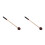 2Pièces Maillets Percussion Bois Nylon Caoutchouc Pour Cours Et Scène 1