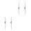 4Pièces Tringles Levage Vidage Lavabo Multi Usage Inox 1