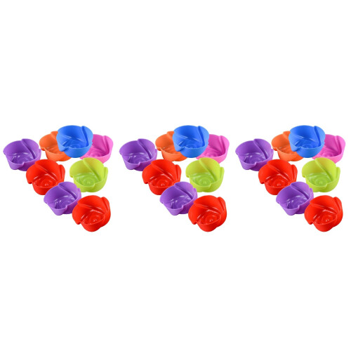 24Pièces Moules Silicone Assortis Pour , Muffins Gelée