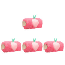 4Pièces Mitiés Main Femme Rose Fourrure Synthétique Doux Hiver