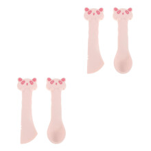 4Pièces Spatules Silicone Roses Pour Humide Chats