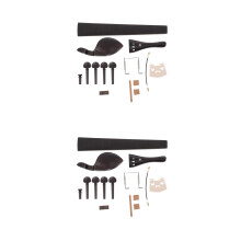 2Pièces Accessoires Pratiques Violon 4/4 Bois D’ébène Assortis